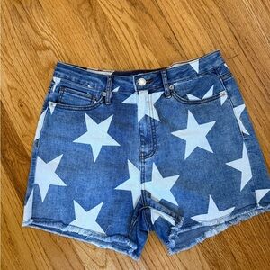 Forever 21 Blue Star Print Jean Shorts